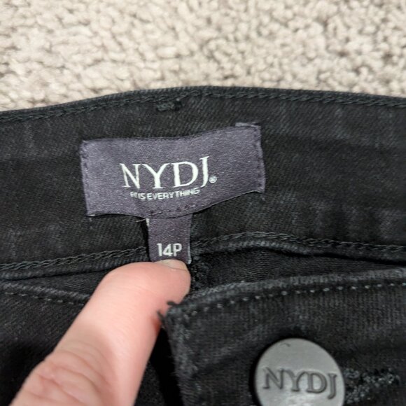 NYDJ Marilyn Straight Black Size 14P - Picture 3 of 9